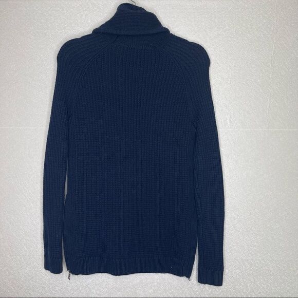 ATHLETA Borealis Cowl Neck Chunky Wool Sweater Navy XXS - Picture 7 of 8